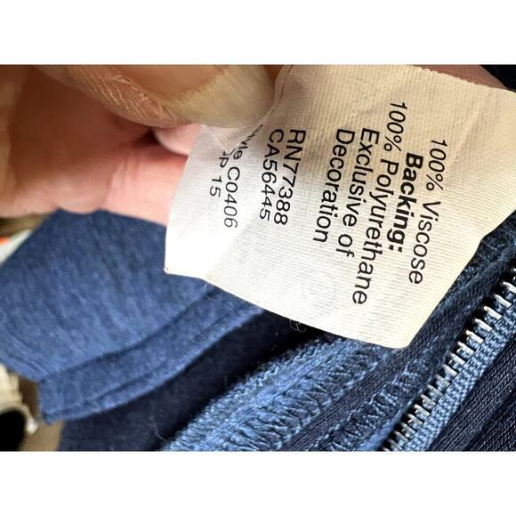 Madewell size medium dress black & blue colorblock minimalist classic core - Picture 5 of 8